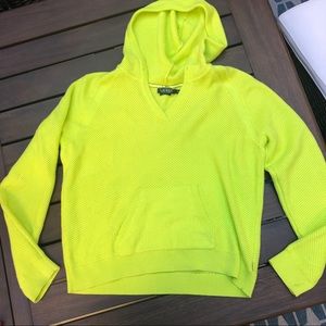 LAUREN RALPH LAUREN Neon Yellow Sweater Hoodie